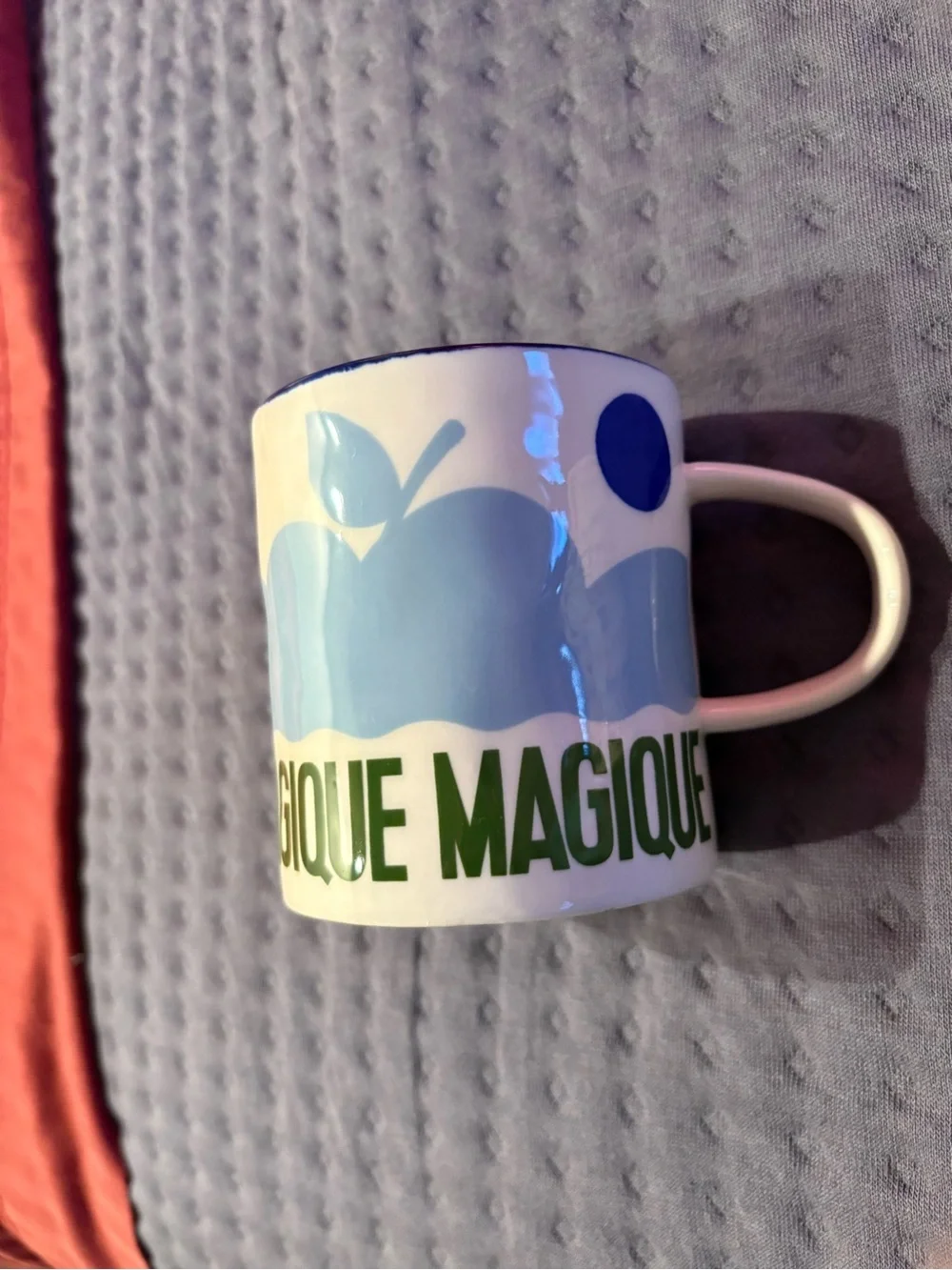 Anthropologie Multicolor Script & Graphic Ceramic Mug Set - collectible